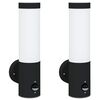 vidaXL Luzes de Parede Externas 2 pcs Preto 12 x 7.5 x 29 cm