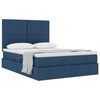 vidaXL Cama com arruma&ccedil;&atilde;o e colch&atilde;o Azul 140 x 190 cm Poli&eacute;ster