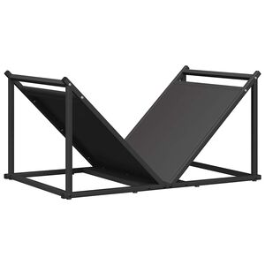 vidaXL Suporte para lenha 70x43x34,5 cm a&ccedil;o laminado a frio preto
