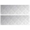 vidaXL Degrau Retangular 2 pcs Prateado 60 x 20 cm Alum&iacute;nio