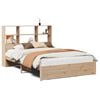 vidaXL Cama com estante sem colch&atilde;o 140x190 cm pinho maci&ccedil;o