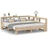 vidaXL Cama com estante sem colch&atilde;o 180x200 cm pinho maci&ccedil;o
