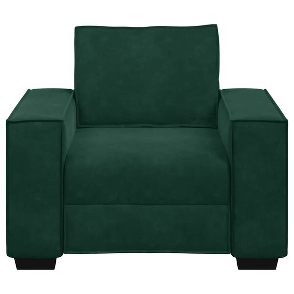 vidaXL Poltrona 100x78x84 cm veludo verde-escuro