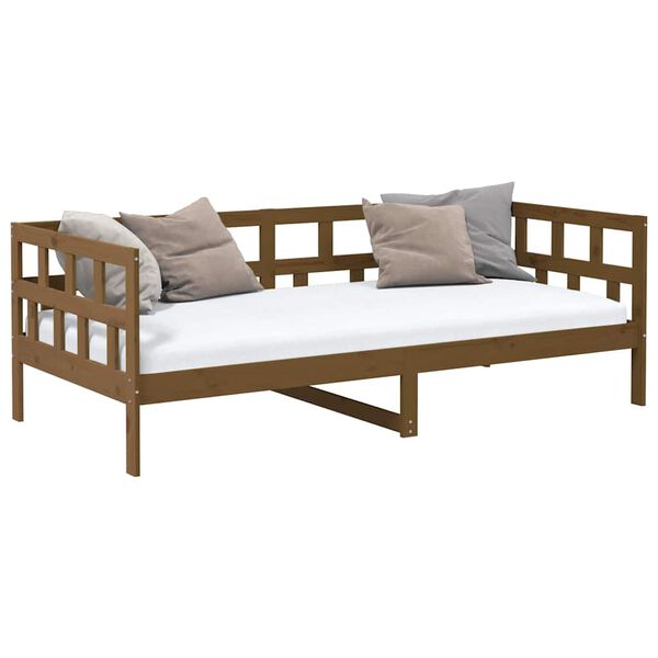 vidaXL Sof&aacute;-cama 80x200 cm madeira de pinho maci&ccedil;a castanho-mel