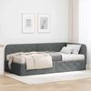 vidaXL Estrutura de Cama de Canto Cinza Escuro 90 x 200 cm tecido