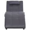 vidaXL Chaise longue de massagem c/ almofada couro artificial cinzento