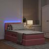 vidaXL Cama com arruma&ccedil;&atilde;o e LED com colch&atilde;o Rosa 100 x 200 cm Veludo
