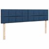 vidaXL Estrutura de cama otomana com colch&otilde;es 160x200cm tecido azul