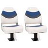 vidaXL 4 pcs conjunto assento de barco dobr&aacute;vel com encosto alto