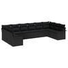 vidaXL Conjunto de Sof&aacute; de Jardim 10 unid. Preto vime PE