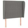 vidaXL Cabeceira cama c/ abas tecido 83x23x118/128 cm cinzento-escuro
