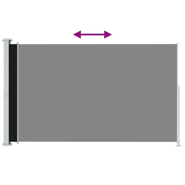 vidaXL Toldo lateral retr&aacute;til para p&aacute;tio 180x300 cm preto
