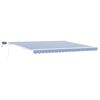 vidaXL Toldo retr&aacute;til Azul e Branco 450 &times; 300 cm Poli&eacute;ster e Alum&iacute;nio
