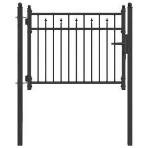vidaXL Port&atilde;o de Cerca BAARLO 100 x 75 cm Metal Preto Tranc&aacute;vel
