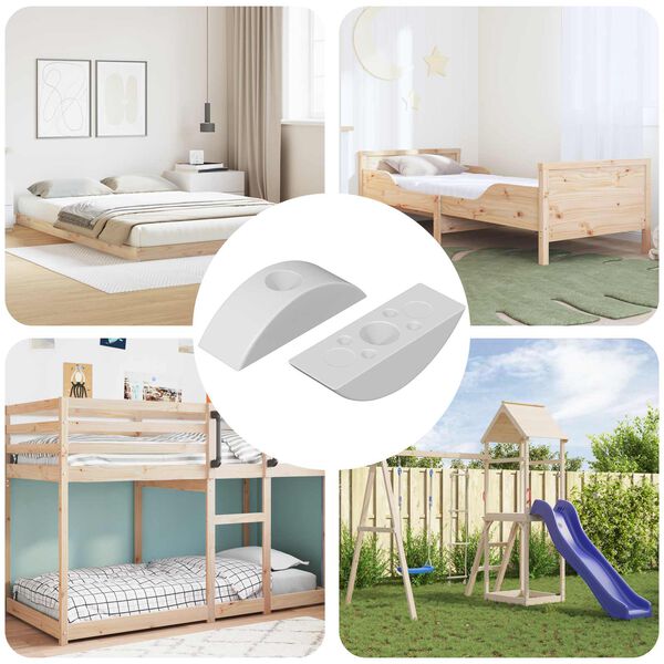 vidaXL Arruela meia-lua 2 pcs Branco M6 Polipropileno