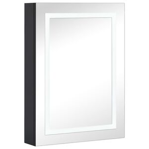 vidaXL Arm&aacute;rio espelhado para casa de banho com LED 50x13x70 cm
