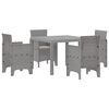vidaXL Conjunto de Jantar para Jardim 5 unid. Cinzento-claro