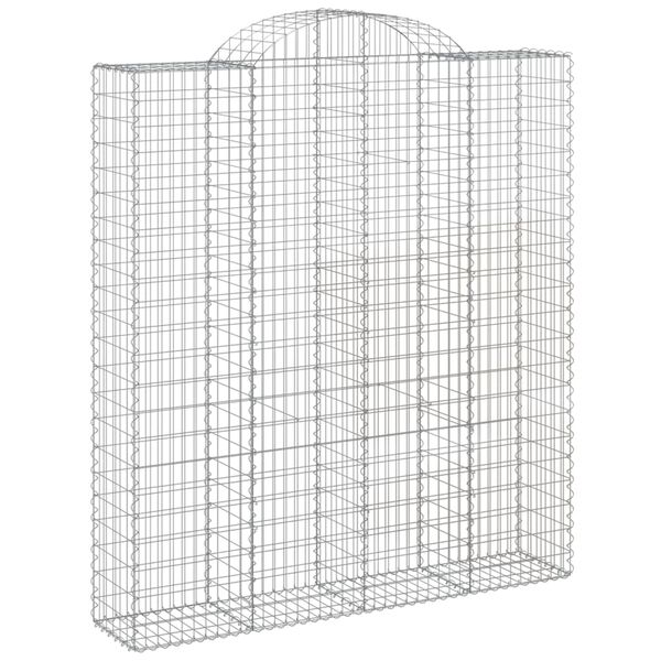vidaXL Cestos gabi&atilde;o arqueados 13 pcs 200x50x220/240 ferro galvanizado