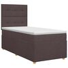 vidaXL Cama box spring com colch&atilde;o Marrom Escuro 90 x 200 cm Tecido