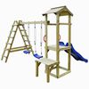 vidaXL Conjunto de brincar p/ exterior 286x228x218 cm pinho impregnado