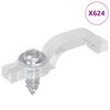 vidaXL Clipes de faixa LED 12 pcs Transparente 23,8 x 7,3 x 4,3 mm