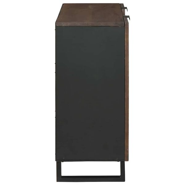 vidaXL Buffet Castanho 90 x 33 x 75 cm Madeira de mangueira maci&ccedil;a