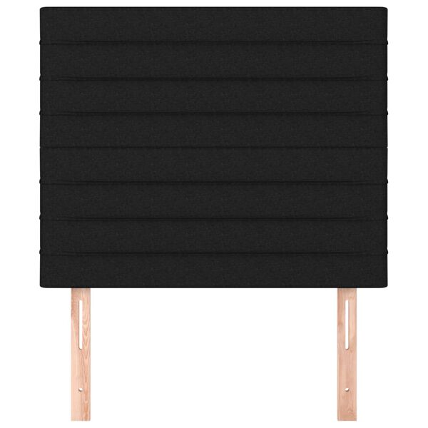 vidaXL Cabeceira Preta 90x5x118/128 cm Tecido