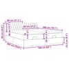 vidaXL Estrutura de cama otomana com colchões tecido creme 160x200cm