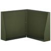 vidaXL Muro de Conten&ccedil;&atilde;o 50 x 50 x 30 cm A&ccedil;o Verde-Azeitona