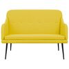 vidaXL Banco 110x76x80 cm tecido amarelo-claro