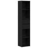 vidaXL Gabinete de Livros 4 n&iacute;veis 36 x 30 x 171 cm Carvalho Preto