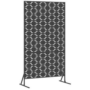 vidaXL Protetor de Privacidade Preto 100 x 50 x 180 cm A&ccedil;o
