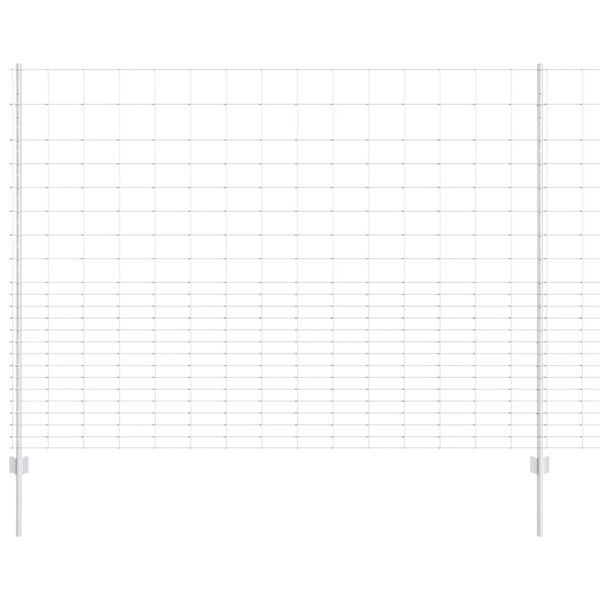 vidaXL Cerca com Poste Prateado 1,6 x 25 m A&ccedil;o