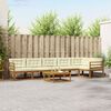 vidaXL Conjunto de Sof&aacute;s para Exterior 7 pcs Natural e Creme