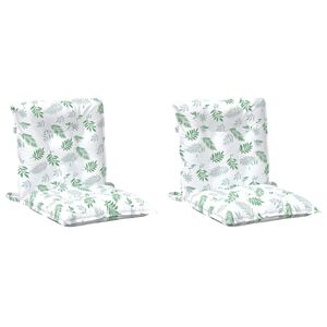vidaXL Almofada de Exterior 2 pcs Padr&atilde;o de Folhas Finas Tecido