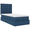 vidaXL Cama com arruma&ccedil;&atilde;o e colch&atilde;o Azul 100 x 200 cm Poli&eacute;ster