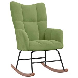 vidaXL Cadeira de baloi&ccedil;o veludo verde-claro