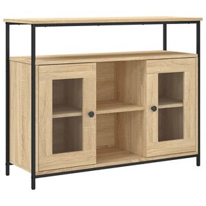 vidaXL Aparador 100x35x80 cm derivados de madeira carvalho sonoma