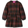 Vestido de crian&ccedil;a com mangas compridas cor conhaque 104