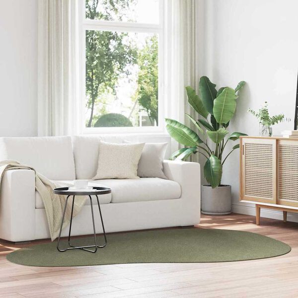 vidaXL Tapetes de &aacute;rea HUARTE Verde Floresta 160 x 230 cm Poli&eacute;ster