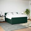vidaXL Cama com molas/colch&atilde;o 180x200 cm veludo verde-escuro
