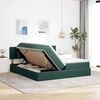 vidaXL Cama com Armazenamento com colch&atilde;o Verde Escuro 100 x 200 cm