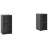 vidaXL M&oacute;veis de TV 2 pcs derivados de madeira cinza brilhante