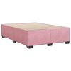 vidaXL Estrutura de cama 140x200 cm veludo rosa