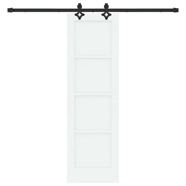 vidaXL Porta Deslizante Branco e Preto 61 x 198,5 cm