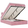 vidaXL Cama otomana com colch&atilde;o & LEDs 120x190cm veludo rosa