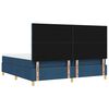 vidaXL Cama Box com colch&atilde;o com cabeceira Azul 200 x 200 cm tecido