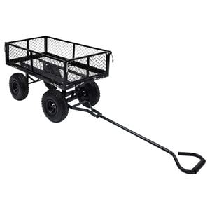 vidaXL Carrinho de m&atilde;o para jardim 250 kg preto