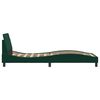 vidaXL Estrutura de cama Dover 90x190 cm veludo verde-escuro