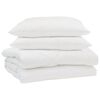 vidaXL Edredom de Ver&atilde;o Simples 3 unid. Branco Microfibra